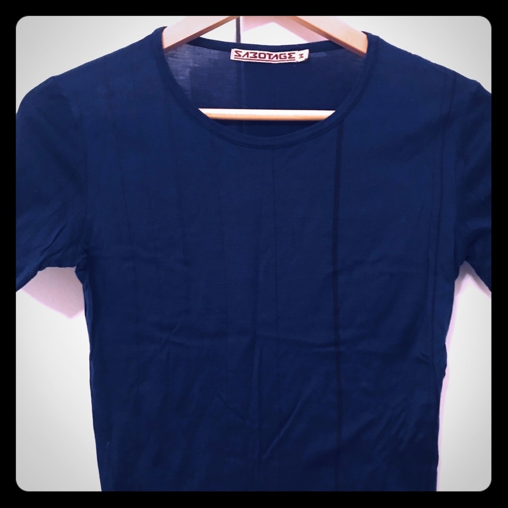 Vintage ‘Sabotage’ T Shirt - Side Slits - Sm